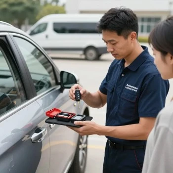 Automotive locksmith in Feeding Hills MA providing car lockout and key replacement services